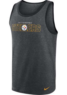 Nike Pittsburgh Steelers Mens Grey TRIBLEND Short Sleeve Tank Top