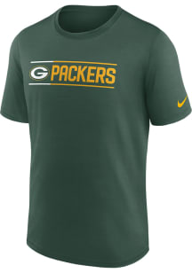 Nike Green Bay Packers Green EXCEED Short Sleeve T Shirt