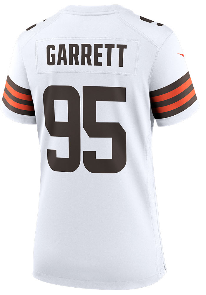 Myles Garrett Nike Cleveland Browns Womens White Road Game Football Jersey