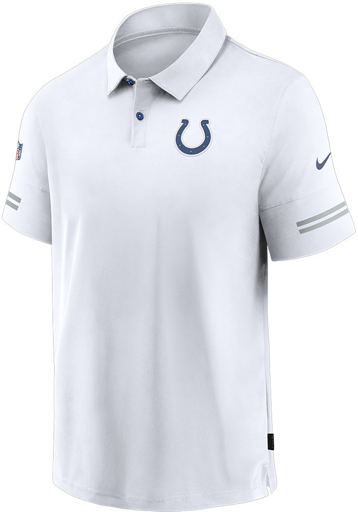 Nike Indianapolis Colts Mens White Sideline Short Sleeve Polo