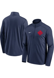 Nike Cleveland Guardians Mens Navy Blue Element Long Sleeve 1/4 Zip Pullover