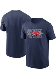 Nike Cleveland Guardians Navy Blue Protect The Land Short Sleeve T Shirt