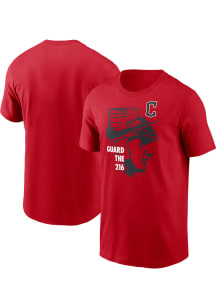 Nike Cleveland Guardians Red Guard The 216 Short Sleeve T Shirt