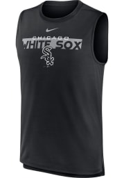 Nike Chicago White Sox Mens Black KNOCKOUT STACK EXCEED Short Sleeve Tank Top