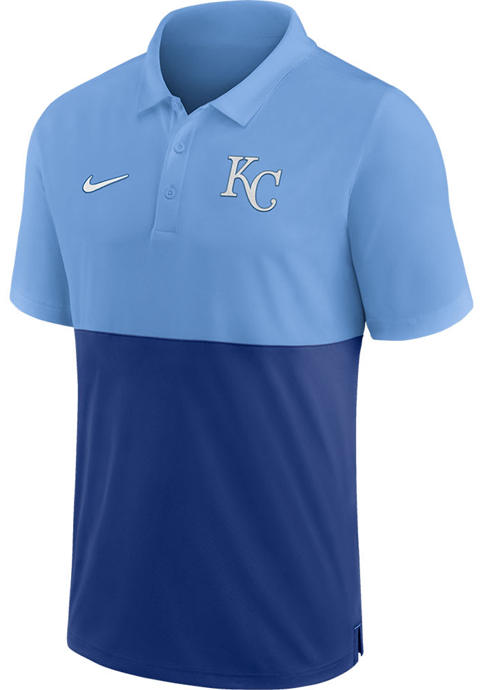 Fanatics (Nike) Nike Kansas City Royals Light Blue Team Baseline Polo Short Sleeve Polo, Light Blue, 100% POLYESTER, Size L, Rally House
