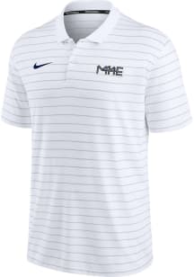 Nike Milwaukee Brewers Mens Navy Blue AC SS STRIPED POLO - CITY CONNECT Short Sleeve Polo