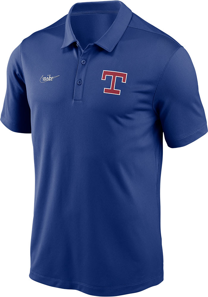 Nike Texas Rangers Mens Blue COOPERSTOWN REWIND FRANCHISE POLO Short Sleeve Polo