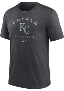 Nike Kansas City Royals Charcoal DRI-BLEND EARLY WORK Short Sleeve Fashion T Shirt