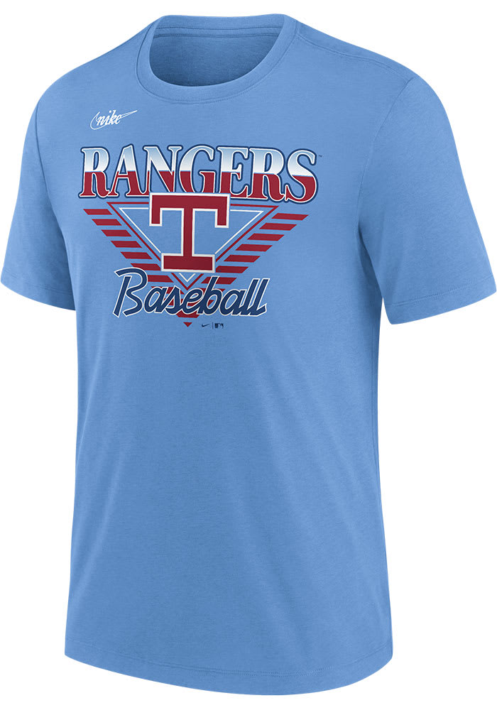 Nike Texas Rangers Womens Blue Dry V Short Sleeve T-Shirt