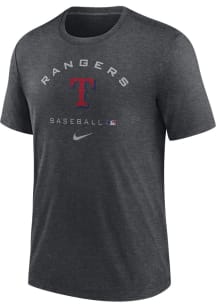 Nike Texas Rangers Charcoal DRI-BLEND EARLY WORK Short Sleeve Fashion T Shirt