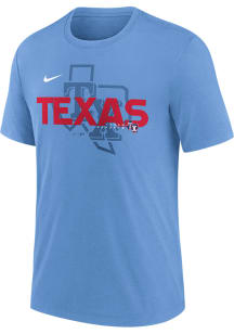 Nike Texas Rangers Light Blue LOCAL DIAMOND PLAY Short Sleeve Fashion T Shirt