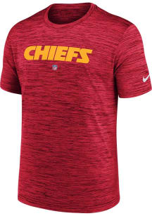 Nike Kansas City Chiefs Red Sideline Team Velocity Short Sleeve T Shirt