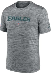 Nike Philadelphia Eagles Grey Sideline Team Velocity Short Sleeve T Shirt