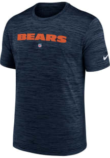 Nike Chicago Bears Navy Blue Sideline Team Velocity Short Sleeve T Shirt