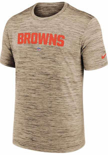 Nike Cleveland Browns Brown Sideline Team Velocity Short Sleeve T Shirt