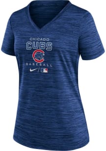 Nike Chicago Cubs Womens Blue Velocity T-Shirt
