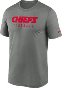 Nike Kansas City Chiefs Grey Sideline Legend Short Sleeve T Shirt