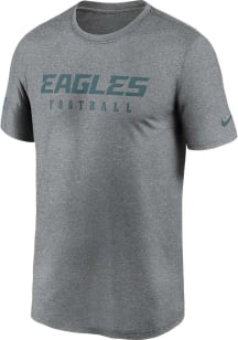 Nike Philadelphia Eagles Grey Sideline Legend Short Sleeve T Shirt