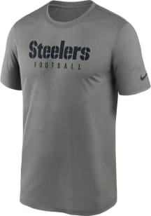 Nike Pittsburgh Steelers Grey Sideline Legend Short Sleeve T Shirt