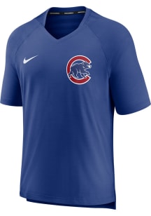 Nike Chicago Cubs Blue PREGAME TOP Short Sleeve T Shirt