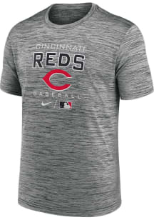 Nike Cincinnati Reds Charcoal LEGEND PRACTICE VELOCITY Short Sleeve T Shirt