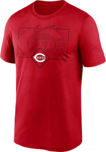 Nike Cincinnati Reds Red DIAMOND VIEW LEGEND Short Sleeve T Shirt
