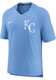 Nike Kansas City Royals Light Blue PREGAME TOP Short Sleeve T Shirt