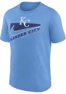 Nike Kansas City Royals Light Blue POP SWOOSH TOWN EXCEED Short Sleeve T Shirt