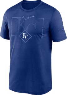 Nike Kansas City Royals Blue DIAMOND VIEW LEGEND Short Sleeve T Shirt