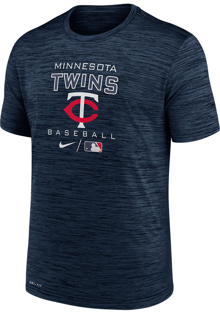 Nike Minnesota Twins Navy Blue LEGEND PRACTICE VELOCITY Short Sleeve T Shirt
