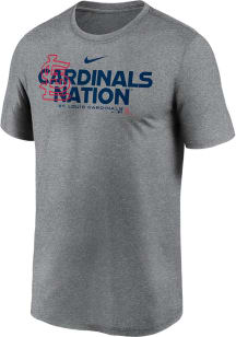 Nike St Louis Cardinals Grey PRIMETIME LOCAL REP LEGEND Short Sleeve T Shirt