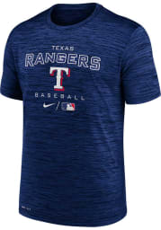 Nike Texas Rangers Blue LEGEND PRACTICE VELOCITY Short Sleeve T Shirt