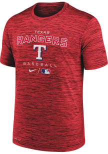 Nike Texas Rangers Red LEGEND PRACTICE VELOCITY Short Sleeve T Shirt