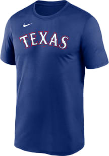 Nike Texas Rangers Blue WORDMARK LEGEND Short Sleeve T Shirt