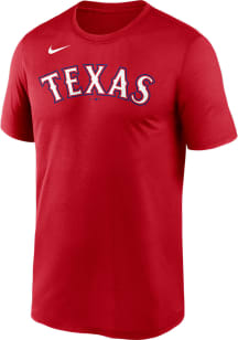 Nike Texas Rangers Red WORDMARK LEGEND Short Sleeve T Shirt
