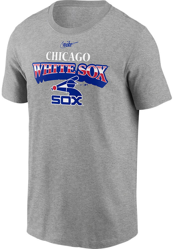 Nike Chicago White Sox Grey COOP REWIND ARCH Short Sleeve T Shirt