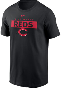 Nike Cincinnati Reds Black TEAM ISSUE Short Sleeve T Shirt