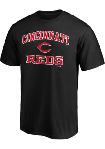 Cincinnati Reds Black HEART AND SOUL Short Sleeve T Shirt