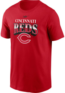 Nike Cincinnati Reds Red COOP REWIND ARCH Short Sleeve T Shirt