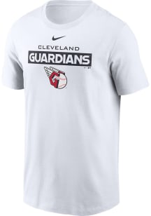 Nike Cleveland Guardians White TEAM ISSUE Short Sleeve T Shirt