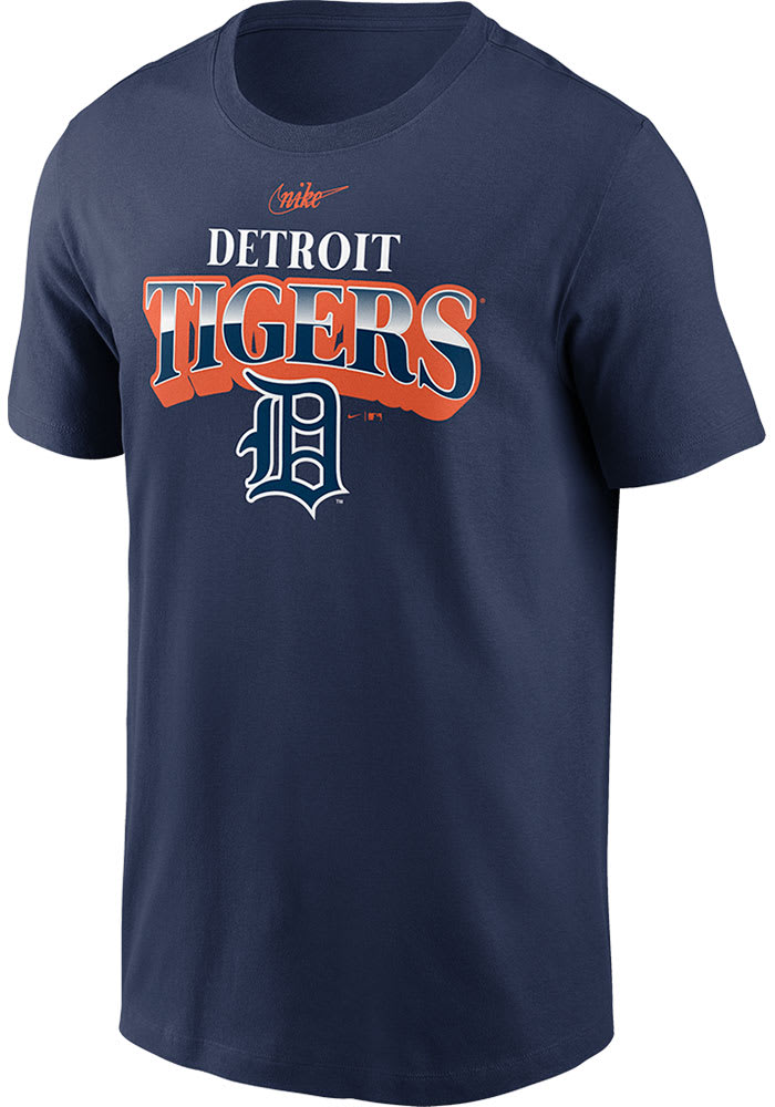 Nike Men's Detroit Tigers Navy Cooperstown Rewind Polo