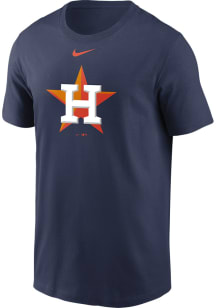 Nike Houston Astros Navy Blue LARGE LOGO Short Sleeve T Shirt