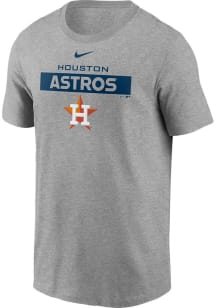 Nike Houston Astros Grey TEAM ISSUE Short Sleeve T Shirt