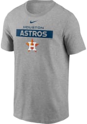 Nike Houston Astros Grey TEAM ISSUE Short Sleeve T Shirt