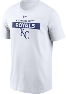Nike Kansas City Royals White TEAM ISSUE Short Sleeve T Shirt