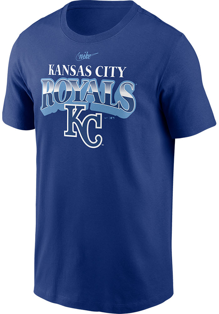 Nike Kansas City Royals Blue COOP REWIND ARCH Short Sleeve T Shirt