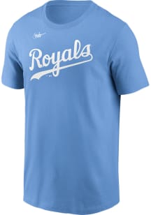 Nike Kansas City Royals Light Blue COOP WORDMARK Short Sleeve T Shirt