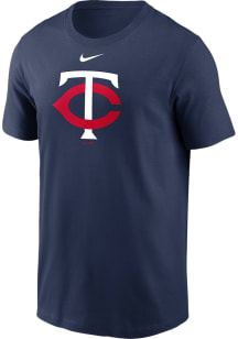 Nike Minnesota Twins Navy Blue LARGE LOGO Short Sleeve T Shirt