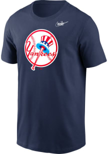 Nike New York Yankees Navy Blue COOP LOGO Short Sleeve T Shirt