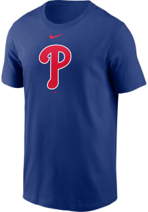 Nike Philadelphia Phillies Blue LARGE LOGO Short Sleeve T Shirt